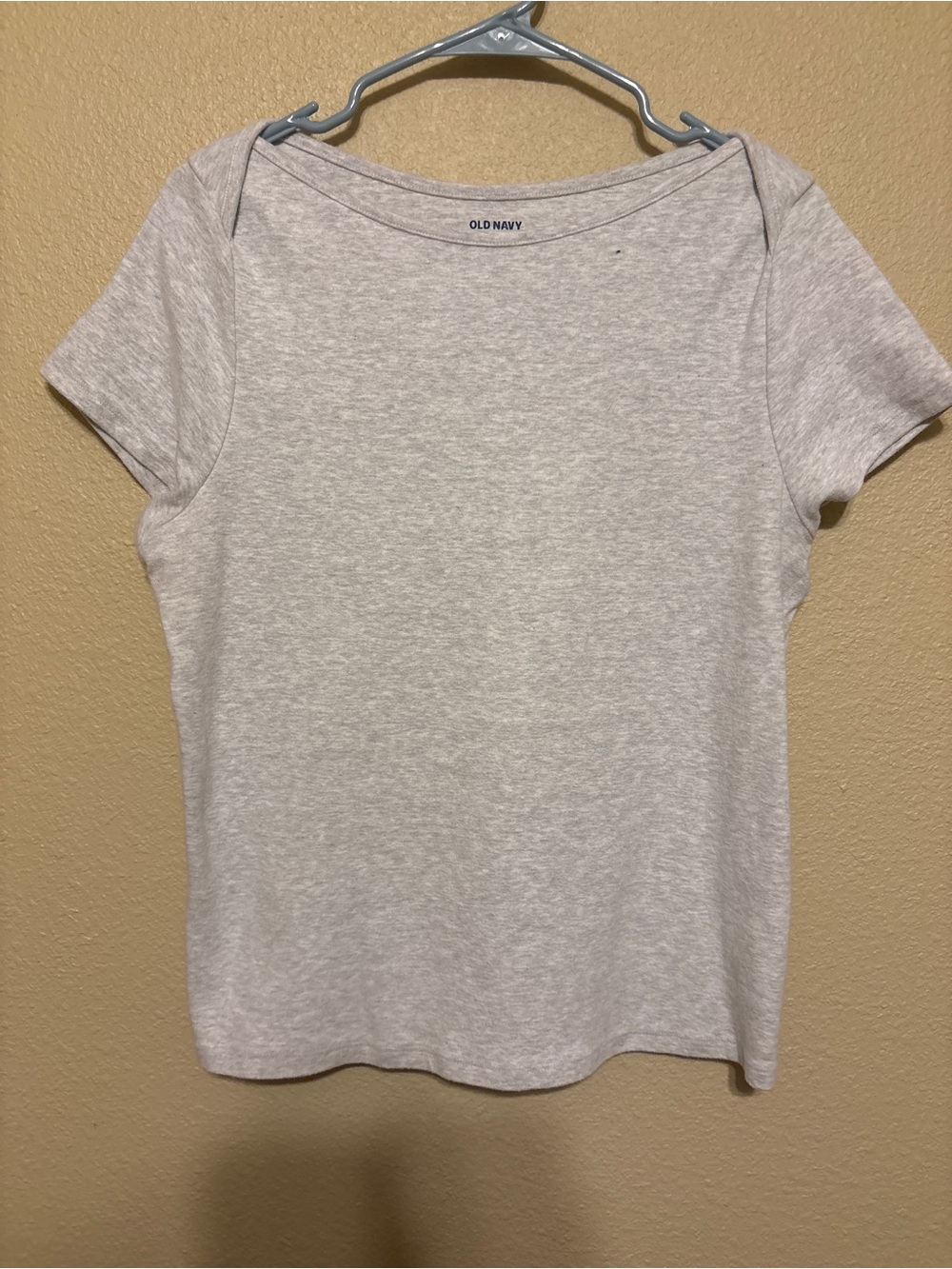 Old Navy Women's Light Gray Crew Neck Short Sleeve Tee